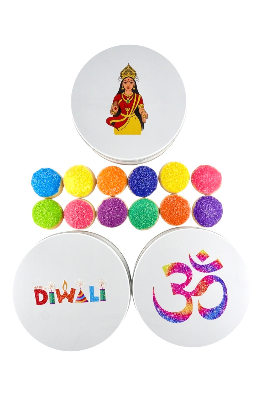 Diwali Cookie Tin with Sugar Cookies