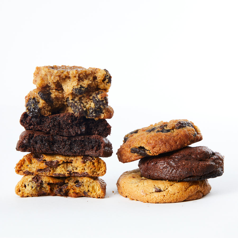 Gourmet Cookies Sampler with a Gift Box - 24 Pack ChocChip/DblChoc/Oatmeal