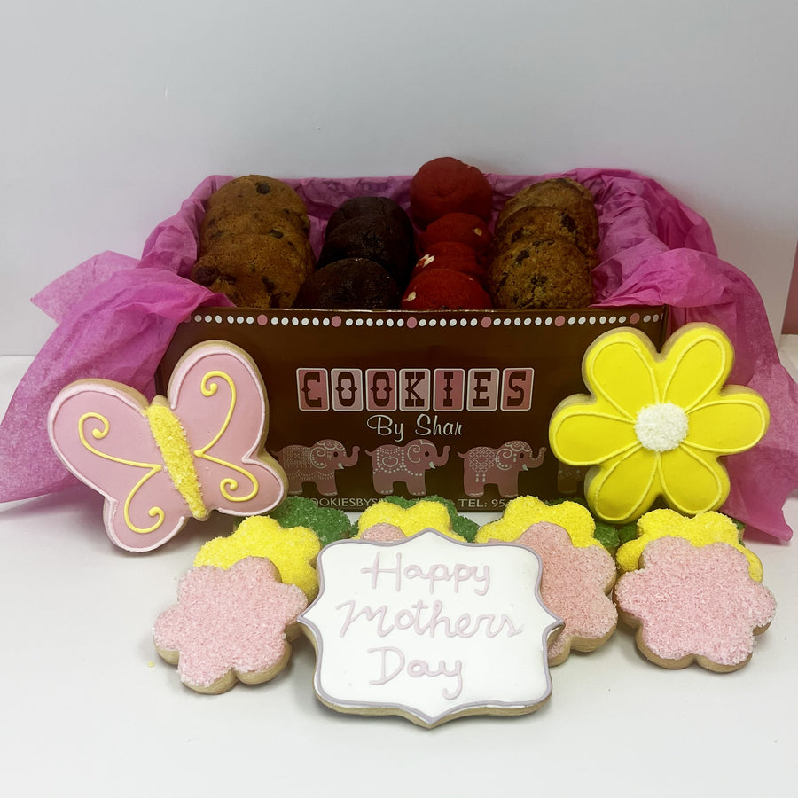 Happy Mother's Day Assorted Sugar Cookies Gift Tray - 39 Pack
